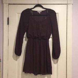 Purple long sleeve dress